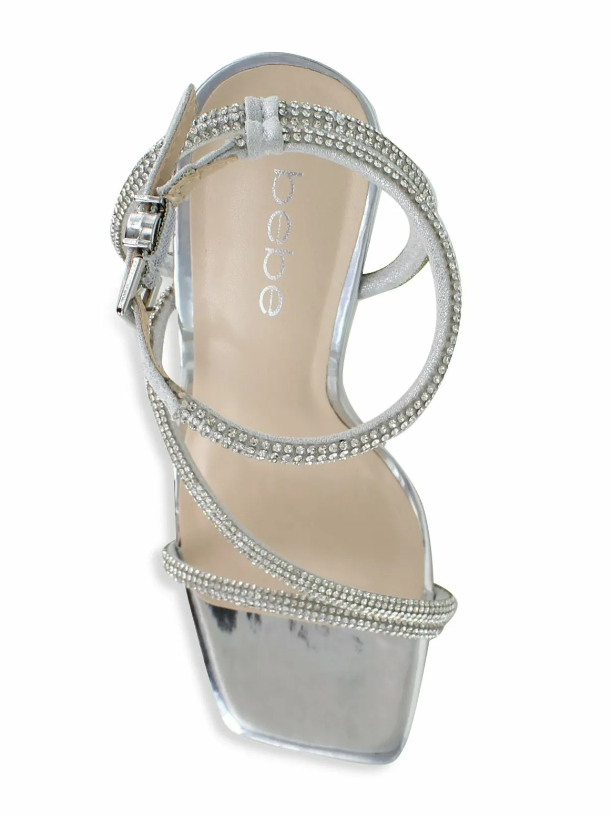 Bebe Rhinestone Stiletto Sandals