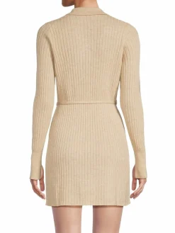 Women Amicale Ribbed Cashmere Mini Sweater Dress