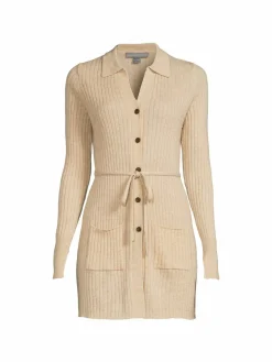 Women Amicale Ribbed Cashmere Mini Sweater Dress