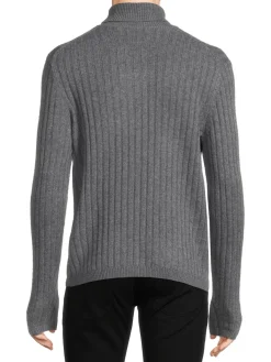 Saks Fifth Avenue Sweaters|Ribbed Merino Wool Blend Turtleneck Sweater