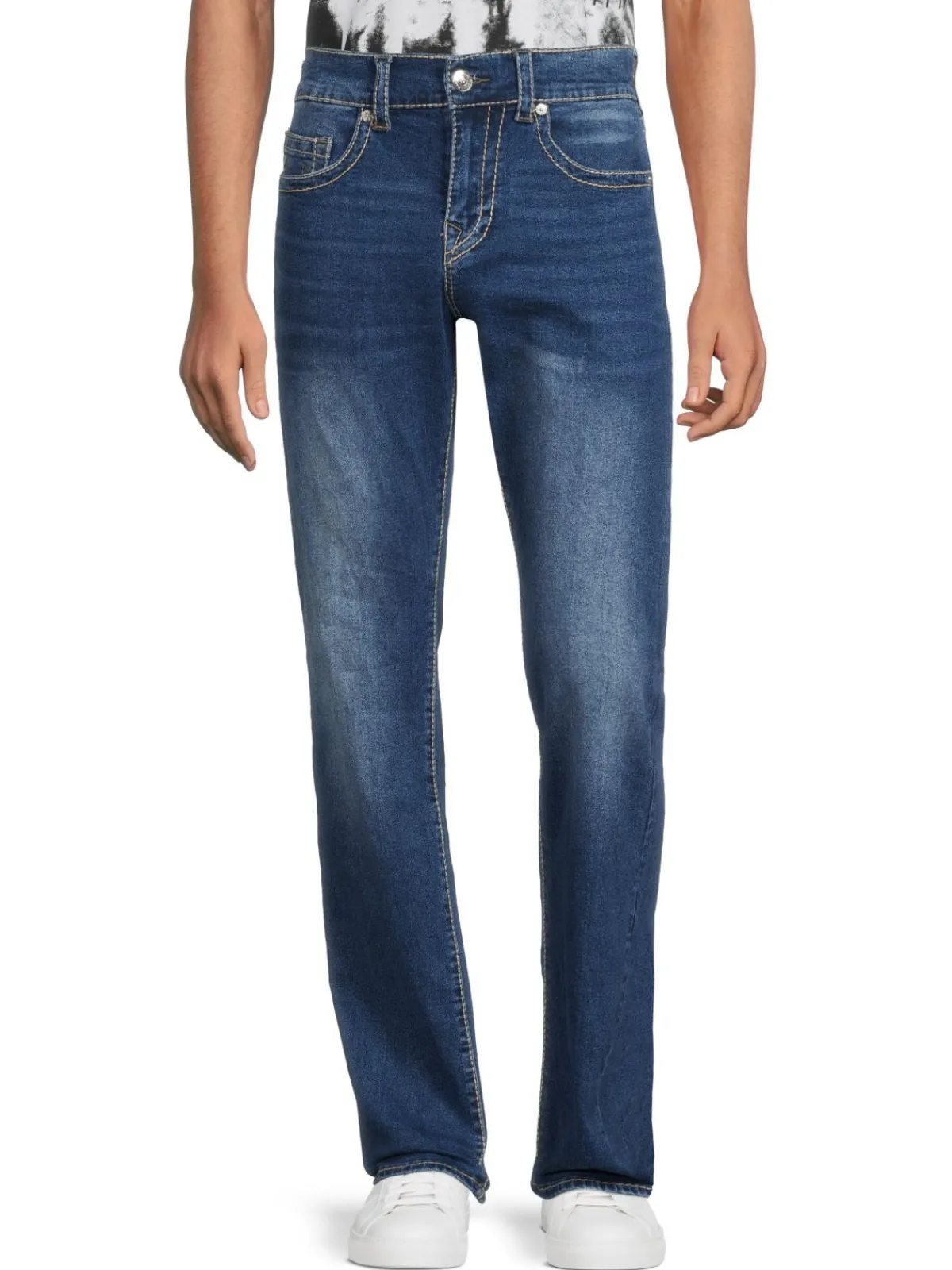 True Religion Jeans|Ricky High Rise Relaxed Straight Jeans Medium Wash