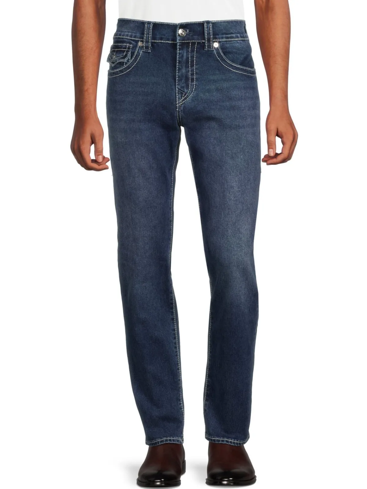 True Religion Jeans|Rocco High Rise Relaxed Skinny Jeans Dark Wash