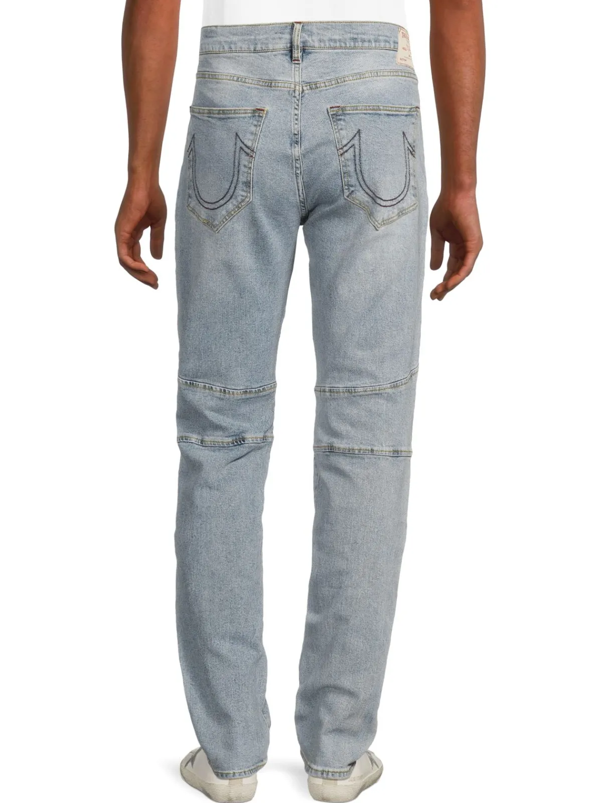True Religion Jeans|Rocco Moto High Rise Relaxed Skinny Jeans Light Show Blue