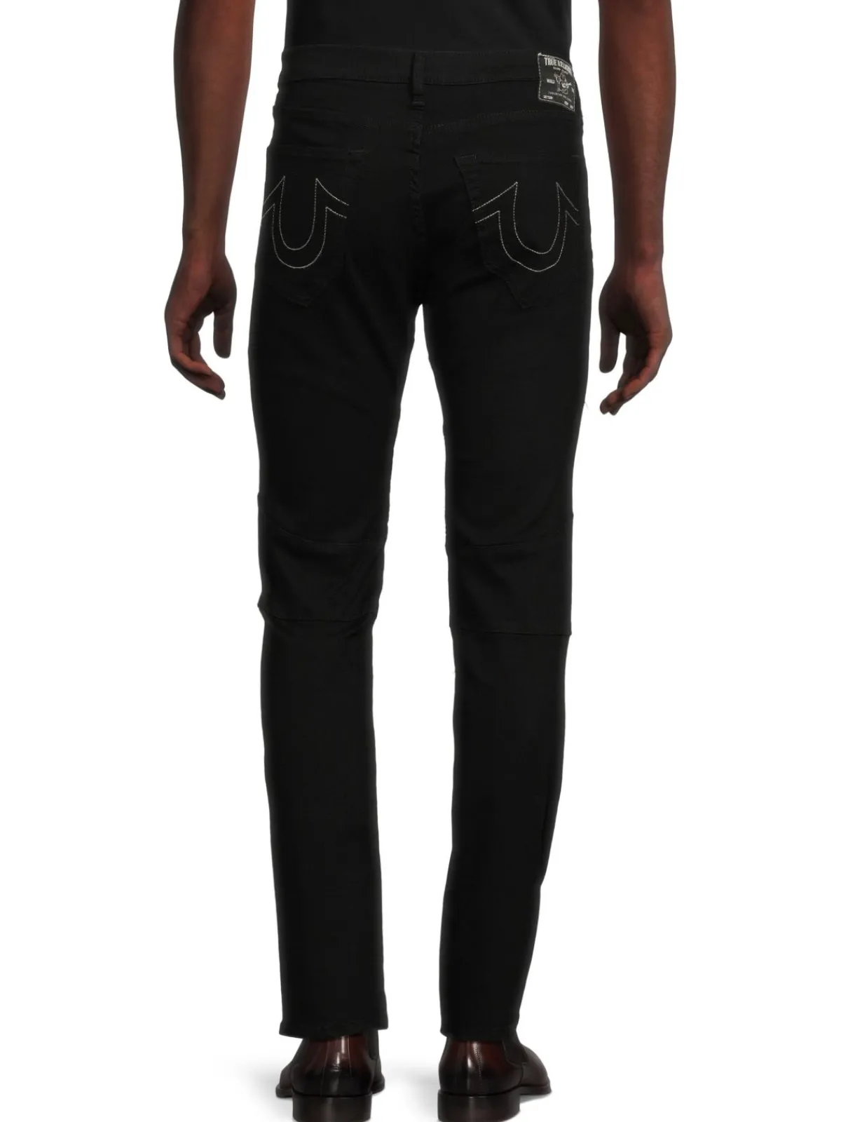 True Religion Jeans|Rocco Moto High Rise Relaxed Skinny Jeans Black