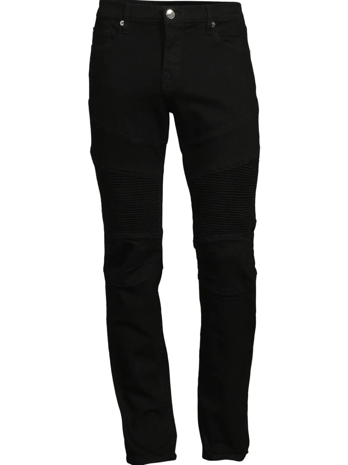 True Religion Jeans|Rocco Moto High Rise Relaxed Skinny Jeans Black