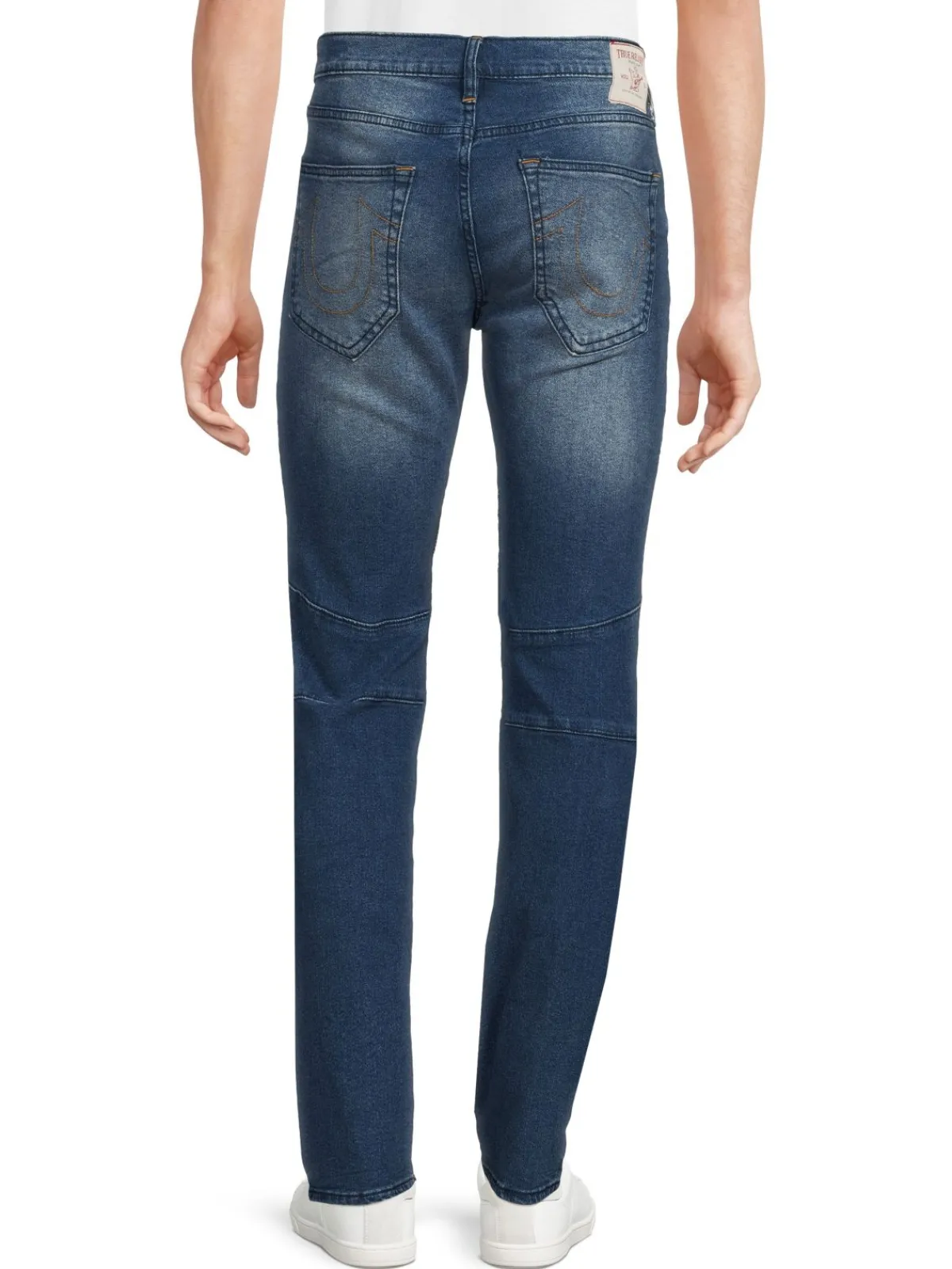 True Religion Jeans|Rocco Moto Relaxed Skinny Jeans Medium Wash