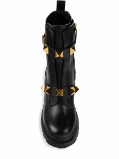 Valentino Garavani Rockstud Leather Platform Boots