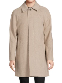 Reiss Coats & Jackets|Root Wool Mini Coat Oatmeal