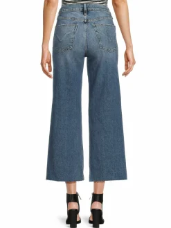 Women Hudson Rosie High Rise Wide Leg Crop Jeans