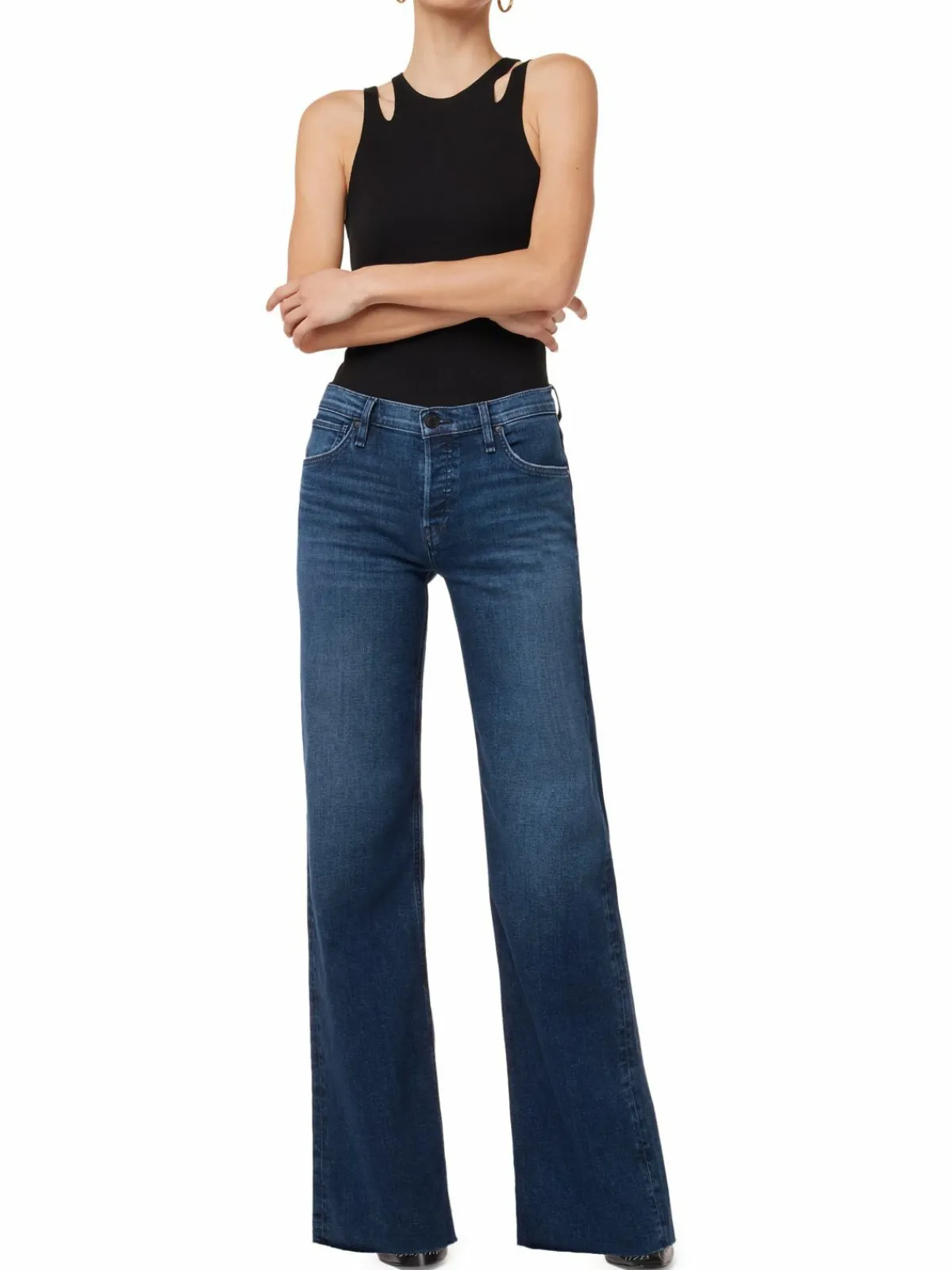 Women Hudson Rosie High Rise Wide Leg Jeans