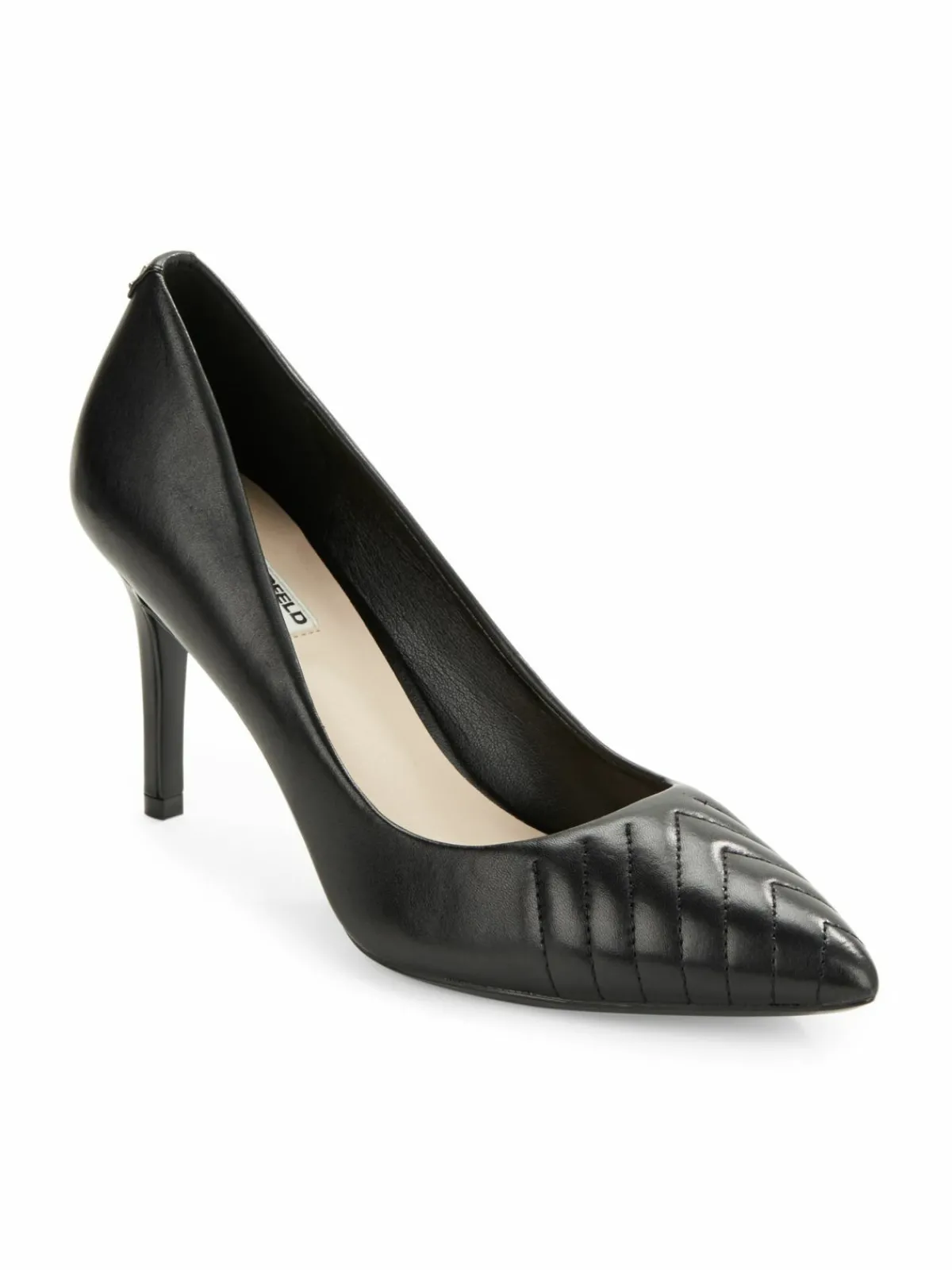 Karl Lagerfeld Paris Roulle Leather Point-Toe Pumps