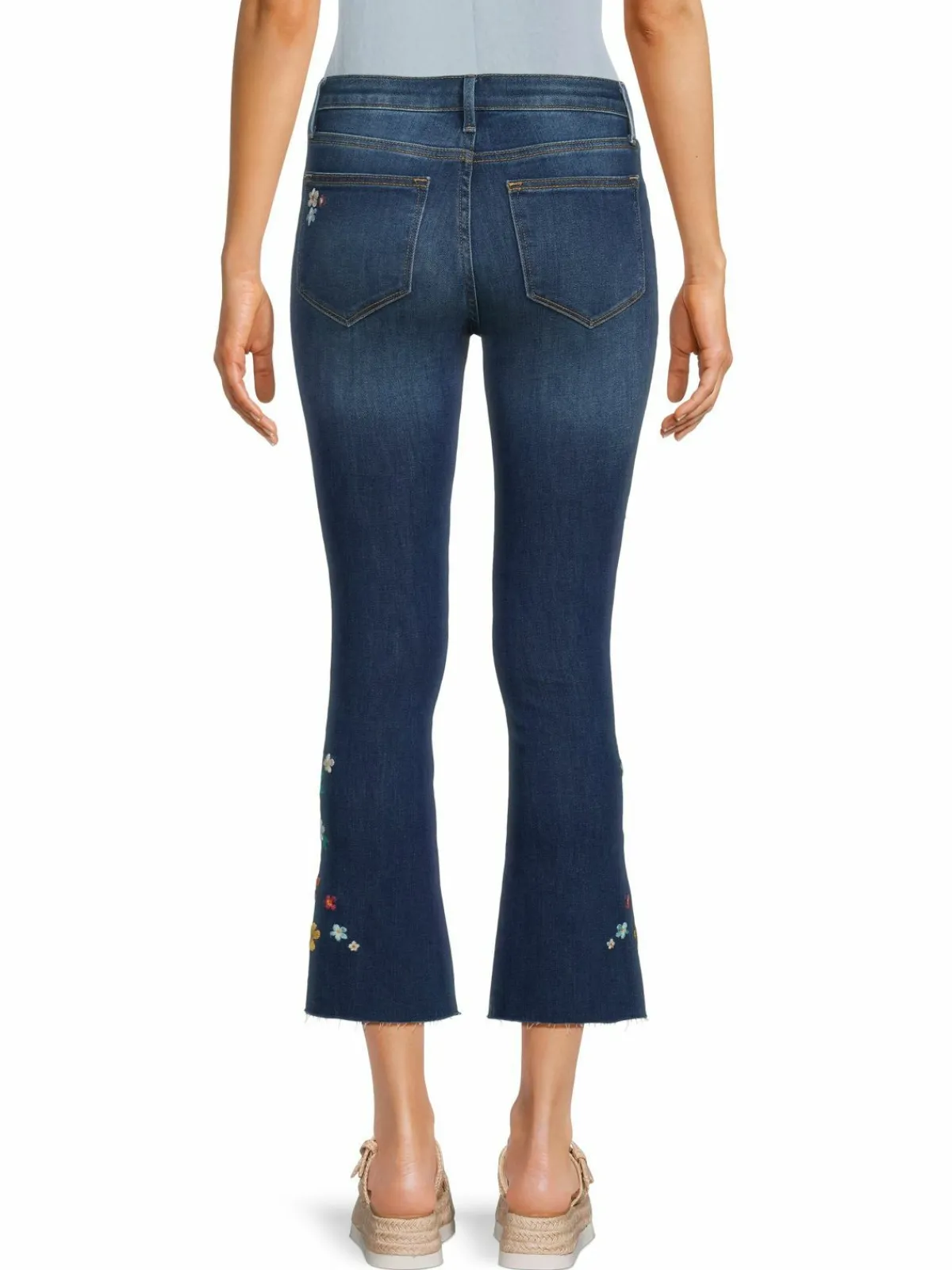 Women Driftwood Roxy High Rise Floral Ankle Flare Jeans