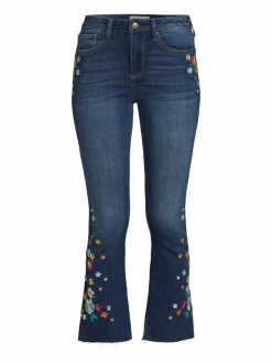 Women Driftwood Roxy High Rise Floral Ankle Flare Jeans