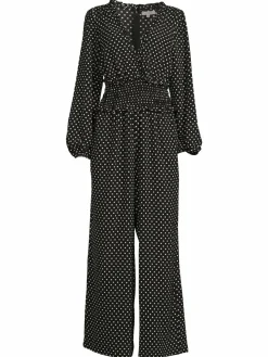Women Max Studio Ruffle Polka Dot Jumpsuit