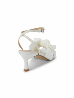 Saks Fifth Avenue Sammy Bow-Knot Leather Kitten Heel Sandals