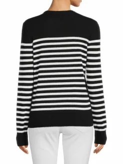 Women Equipment Sanni Stripe Cashmere Crewneck Sweater