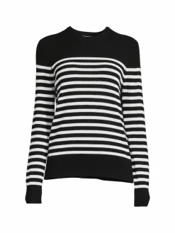 Women Equipment Sanni Stripe Cashmere Crewneck Sweater