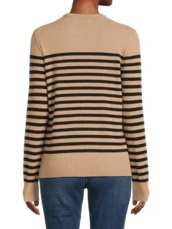 Women Equipment Sanni Stripe Cashmere Crewneck Sweater