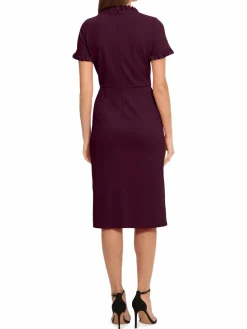 Women Maggy London Scuba Crepe Midi Sheath Dress