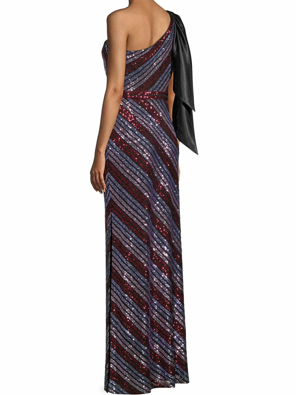 Women Marchesa Sequin One-Shoulder Gown