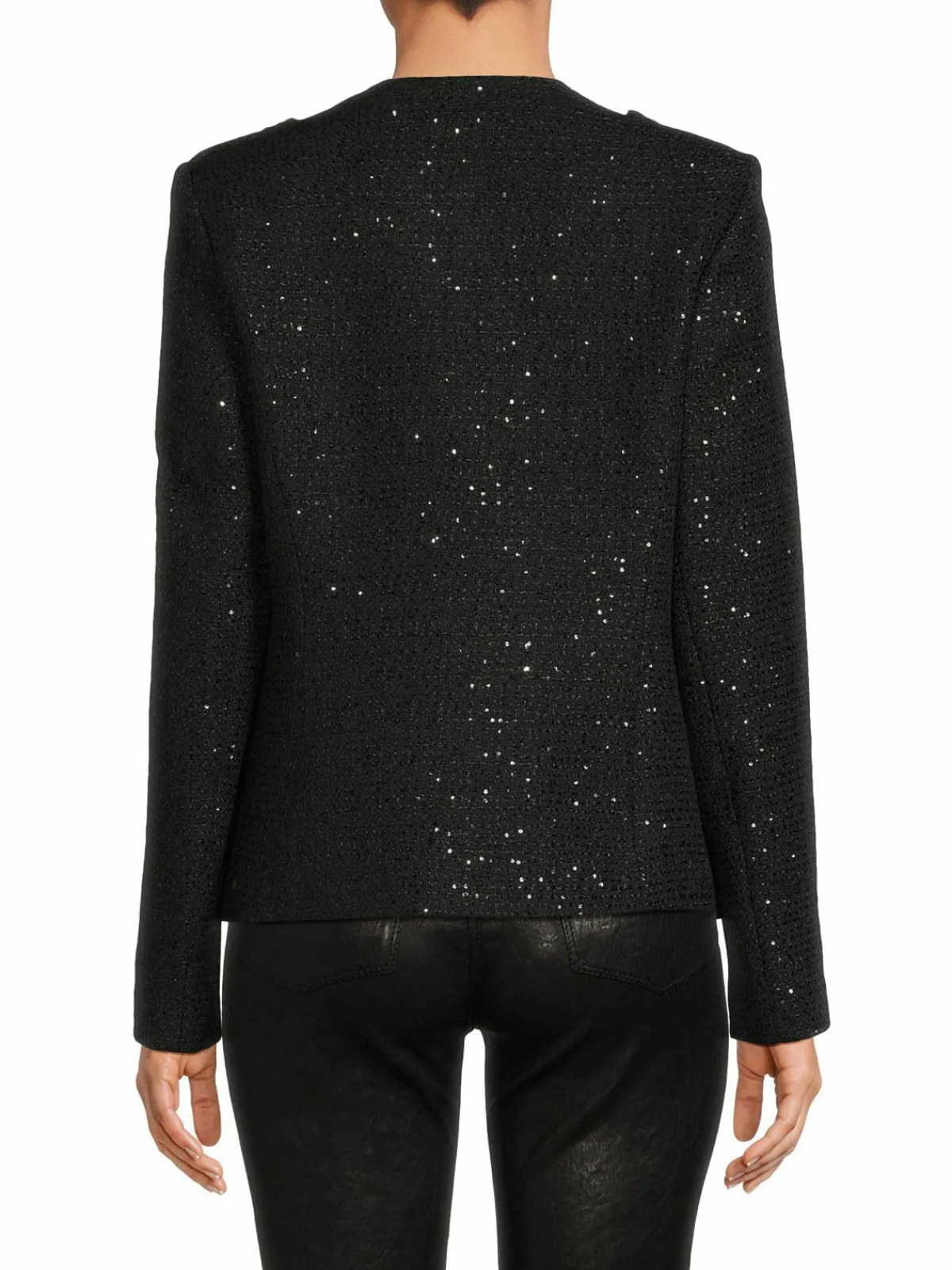 Women Tommy Hilfiger Sequin Wool Blend Jacket