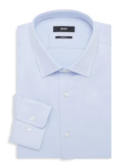 BOSS Dress Shirts|Sharp-Fit Long-Sleeve Dress Shirt Light Blue