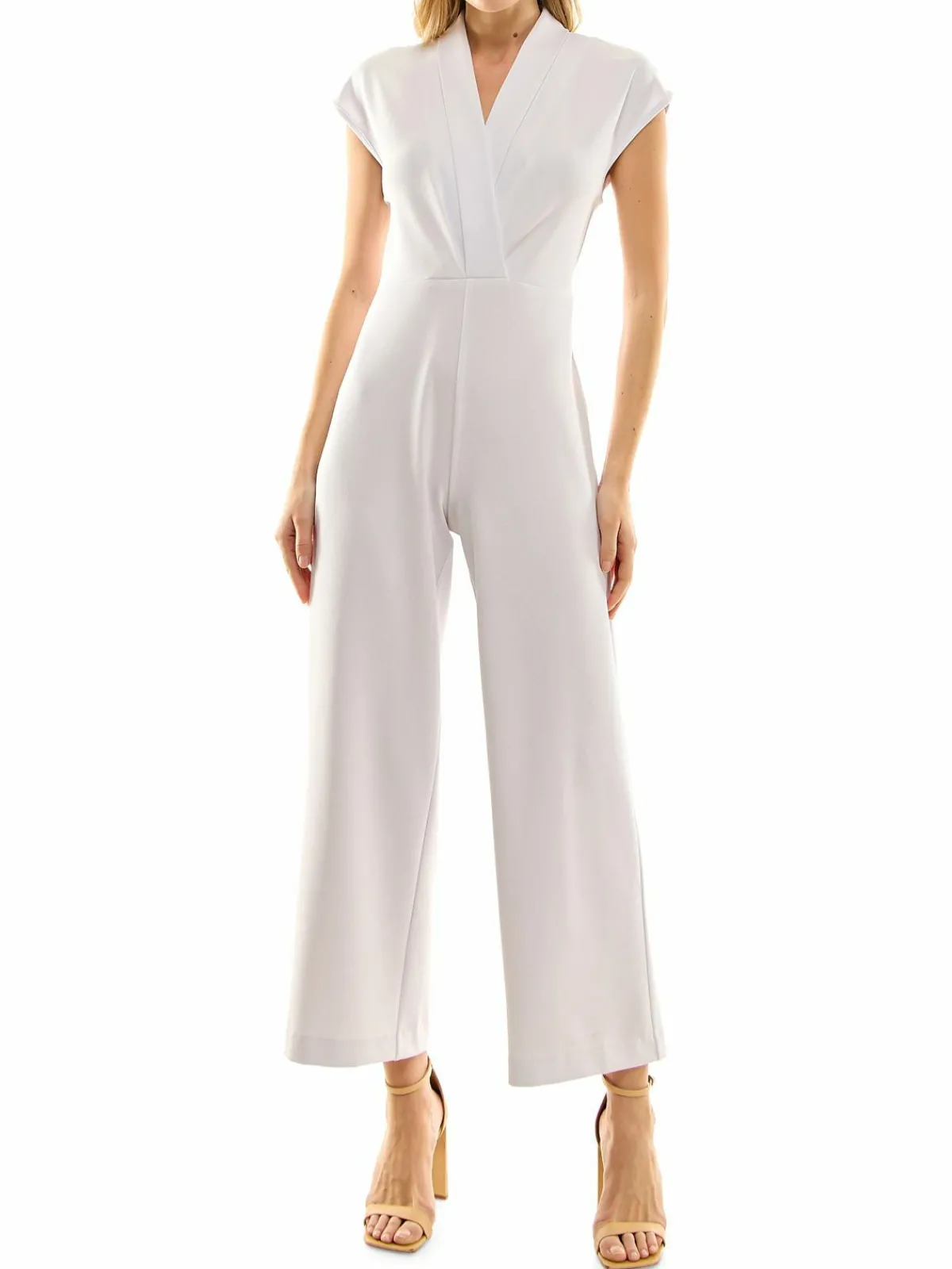 Women Nicole Miller Shawl Collar Jumpsuit