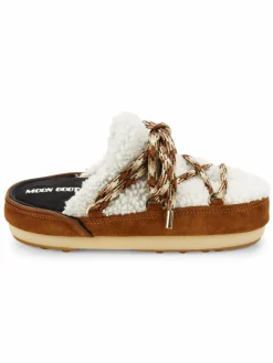 Moon Boot Shearling Platform Mules