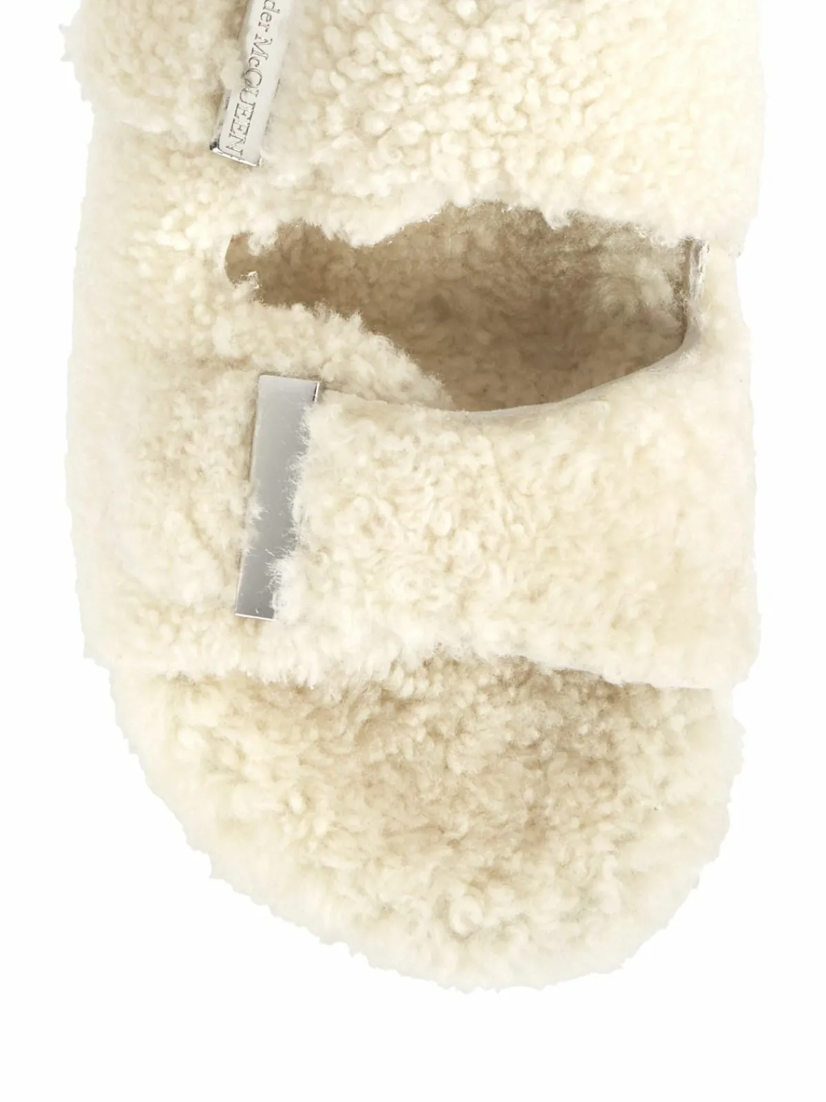 Alexander McQueen Shearling Slide Sandals