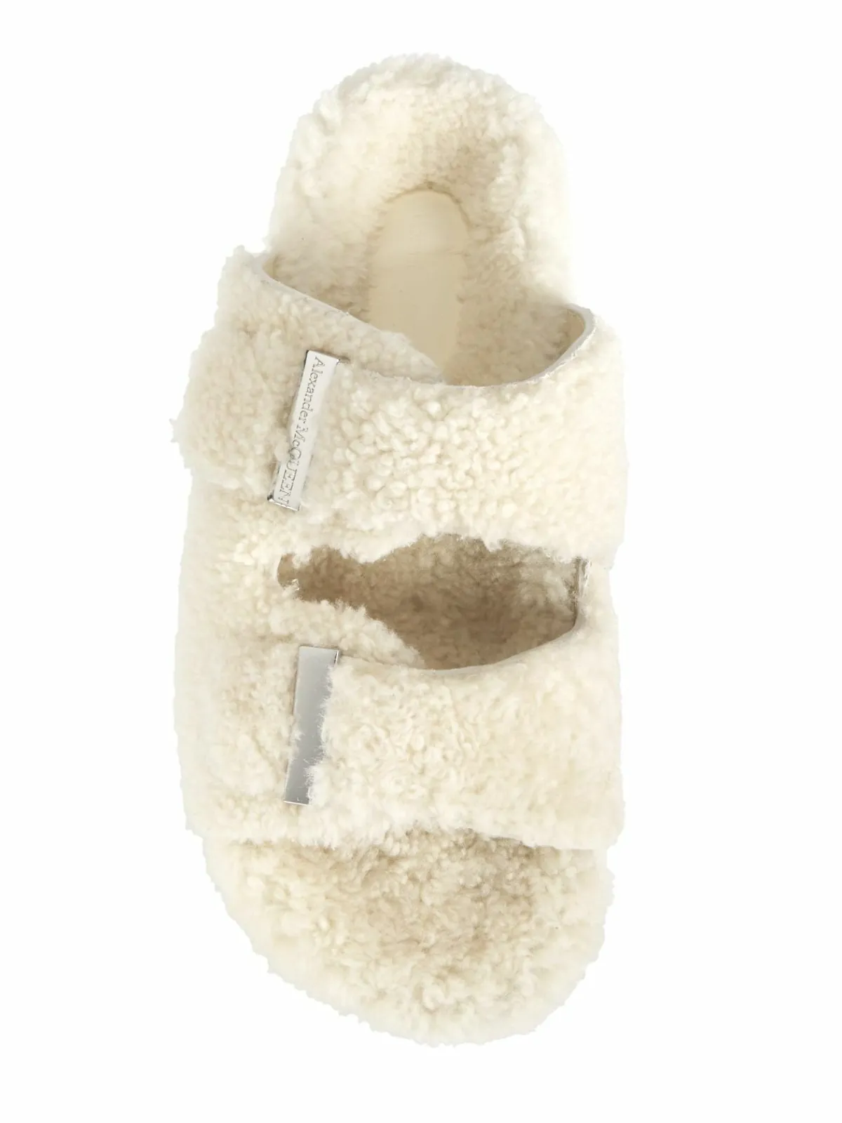 Alexander McQueen Shearling Slide Sandals
