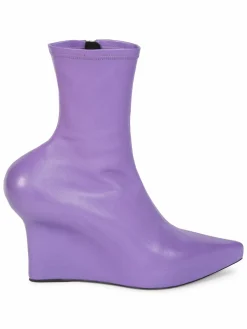 Givenchy Show Stretch Leather Wedge Ankle Boots