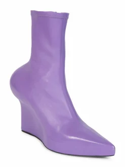 Givenchy Show Stretch Leather Wedge Ankle Boots