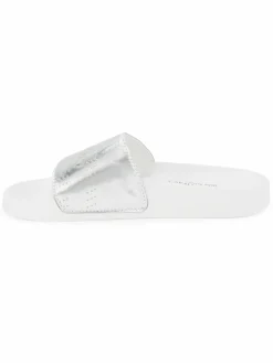 Valentino by Mario Valentino Sibilla Perforated Leather Slides