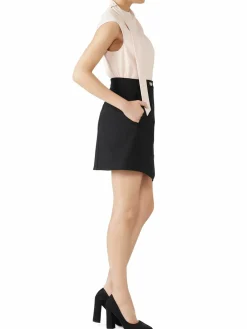 Women Tibi Signature Button Straight Mini Skirt