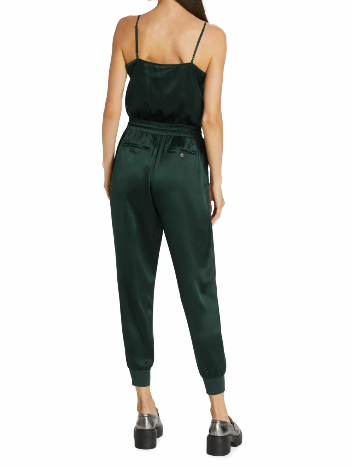 Women ATM Anthony Thomas Melillo Silk Charmeuse Sleeveless Jumpsuit