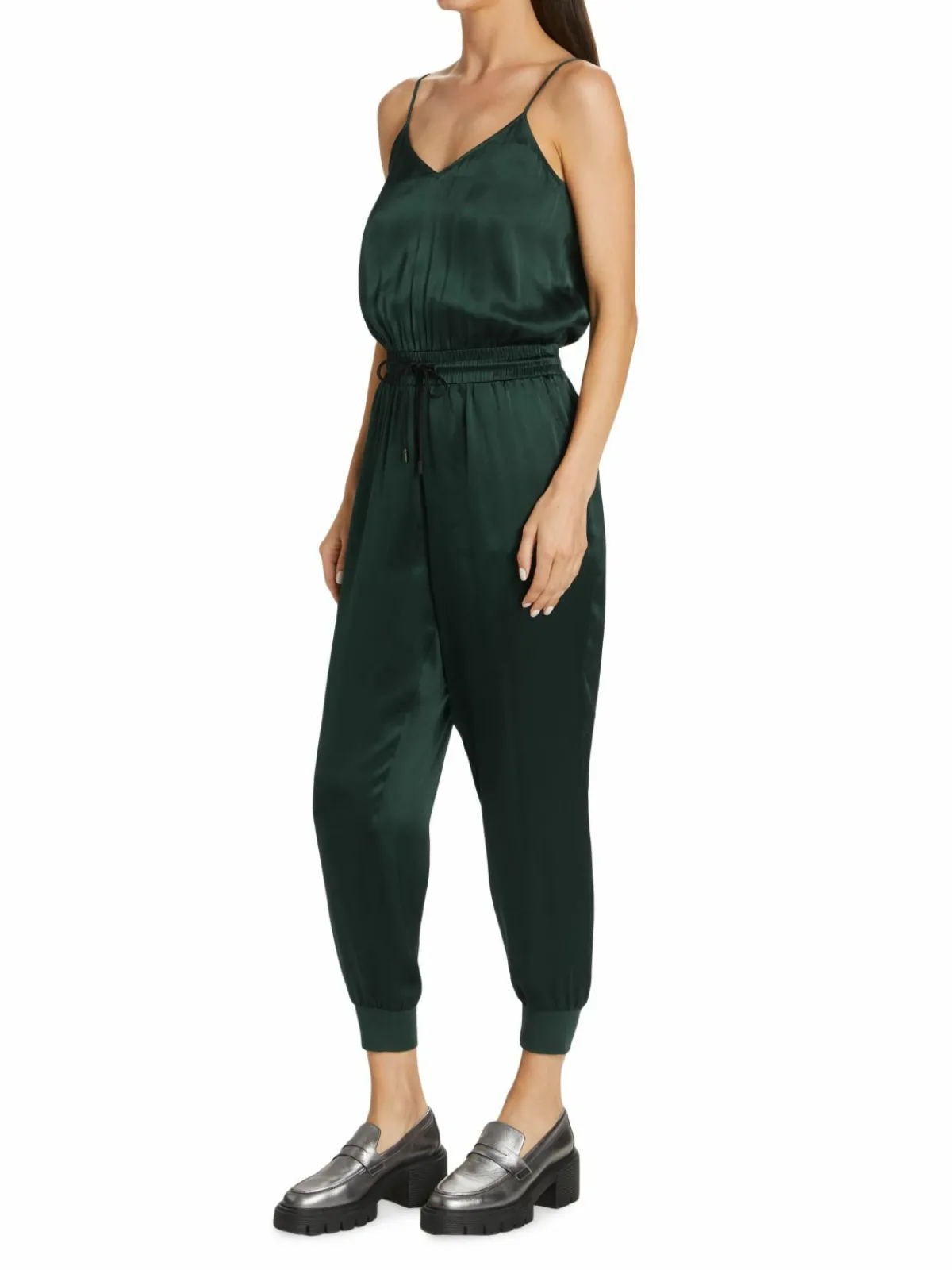 Women ATM Anthony Thomas Melillo Silk Charmeuse Sleeveless Jumpsuit