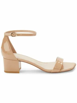 Stuart Weitzman Simple Patent Leather Ankle Strap Sandals