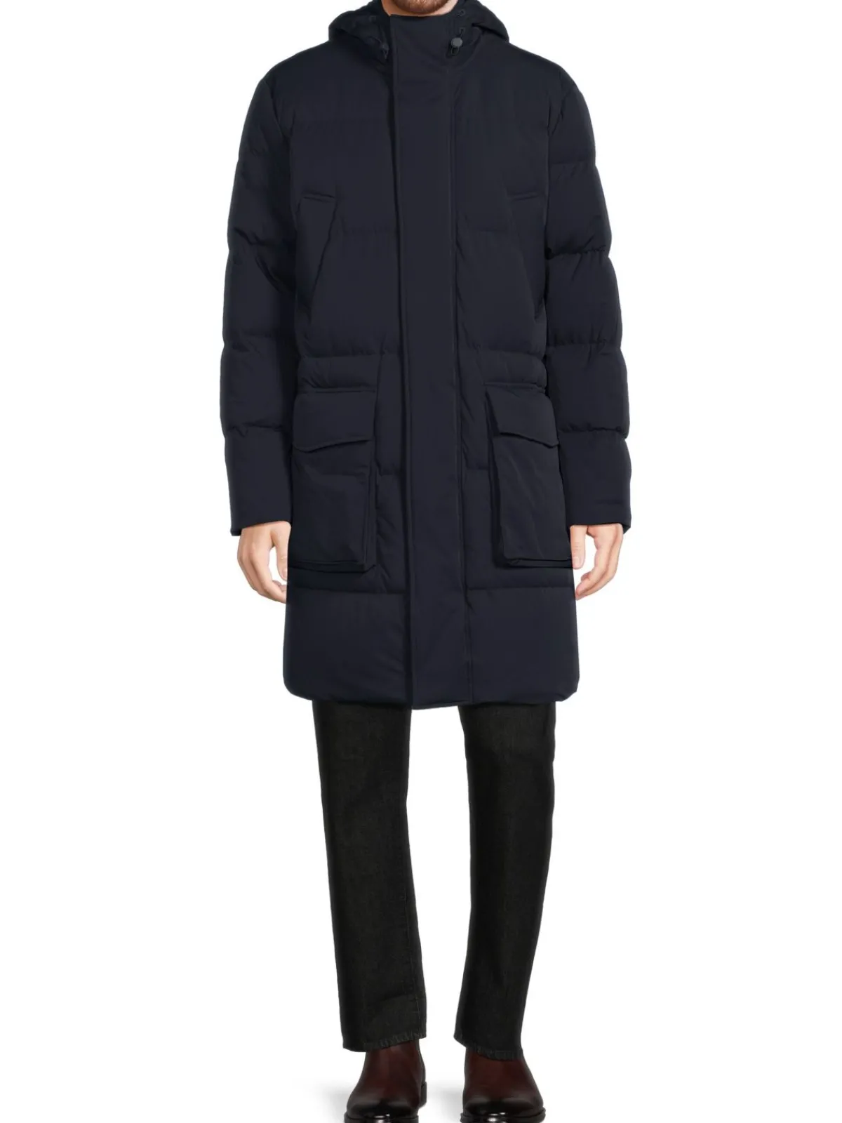 Reiss Coats & Jackets|Skye Longline Down Jacket Navy