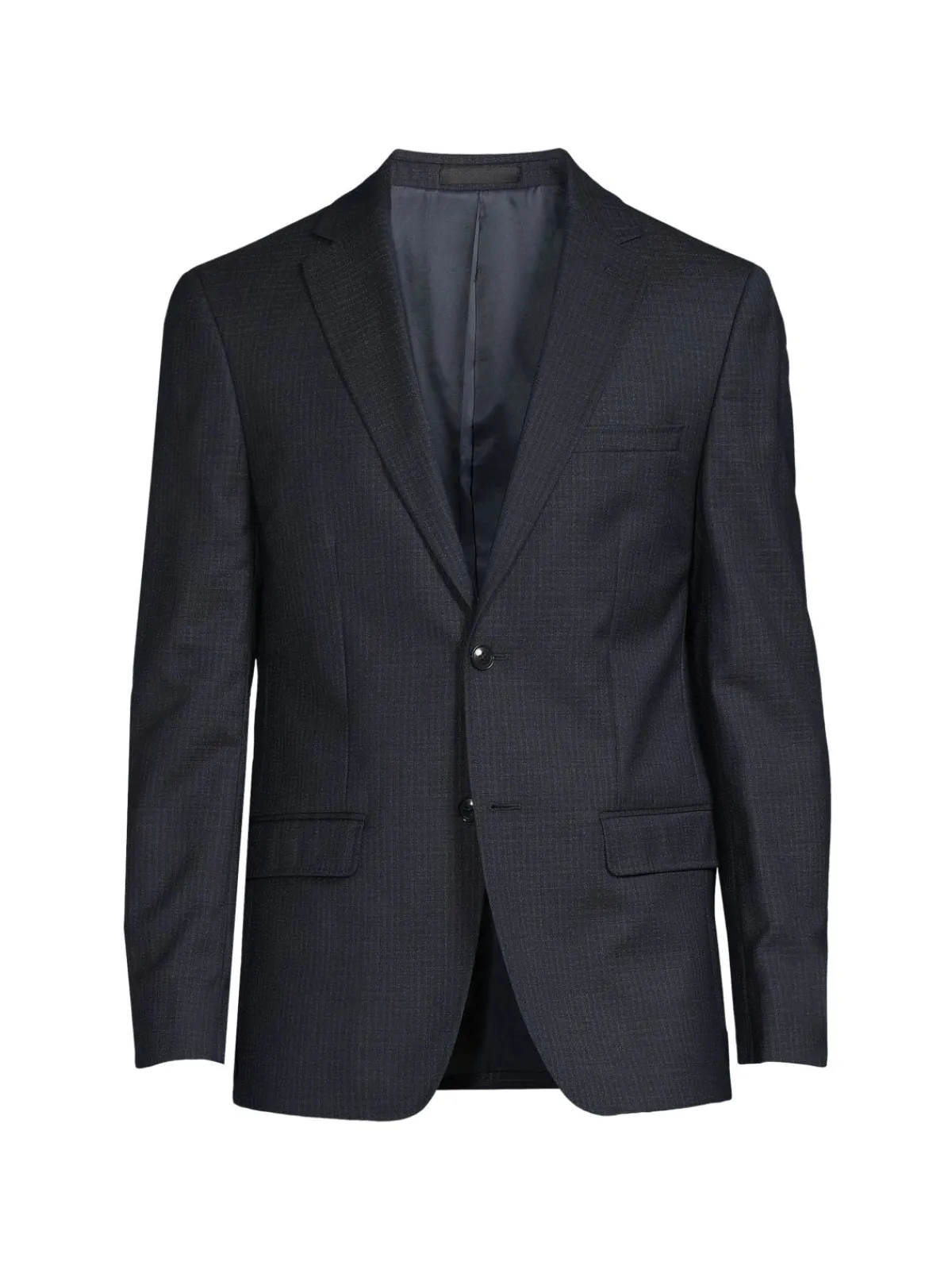 Calvin Klein Blazers & Sportcoats|Slim Fit Check Wool Blend Blazer Dark Blue
