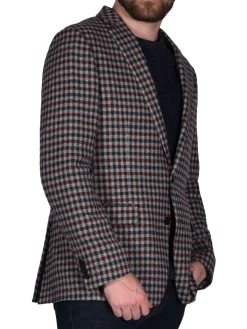 Original Penguin Blazers & Sportcoats|Slim Fit Checked Wool Blend Blazer Grey