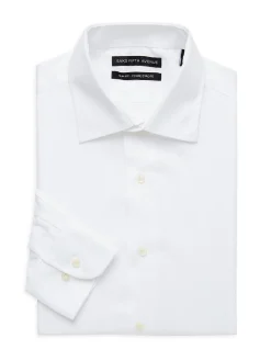 Saks Fifth Avenue Dress Shirts|Slim Fit Dress Shirt White