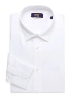 Cavalli Class by Roberto Cavalli Dress Shirts|Slim Fit Dress Shirt White
