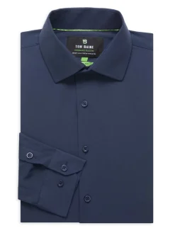 Tom Baine Dress Shirts|Slim Fit Dress Shirt Navy