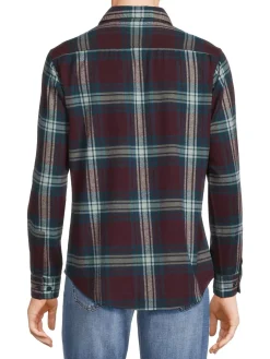 Bonobos Casual Button-Down Shirts|Slim Fit Plaid Stretch Flannel Shirt Red Multi