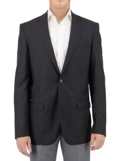 Tiglio Blazers & Sportcoats|Slim Fit Wool Blazer Black