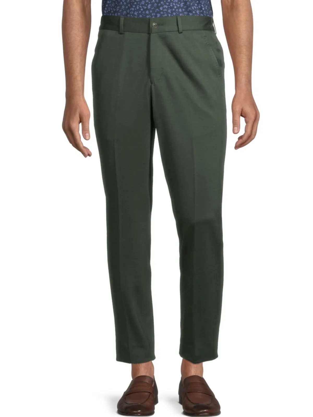 Jack Victor Pants|Slim-Fit Wool Blend Pants Olive