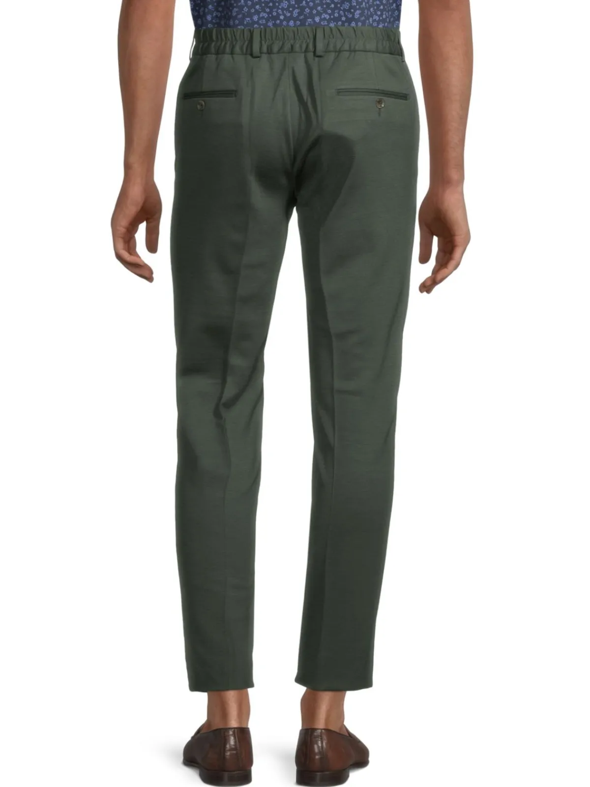 Jack Victor Pants|Slim-Fit Wool Blend Pants Olive
