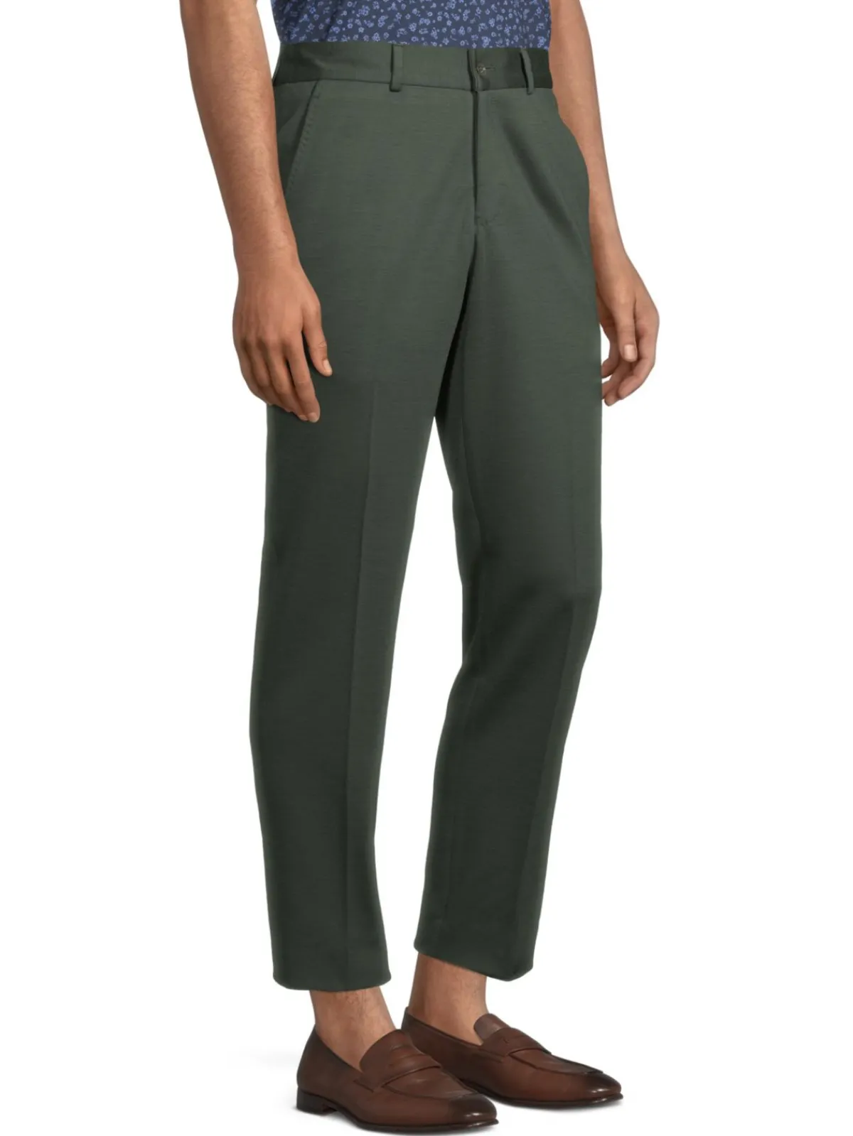 Jack Victor Pants|Slim-Fit Wool Blend Pants Olive
