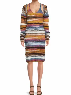 Women CAARA Sobol 2-Piece Stripe Wool Blend Sweater Dress