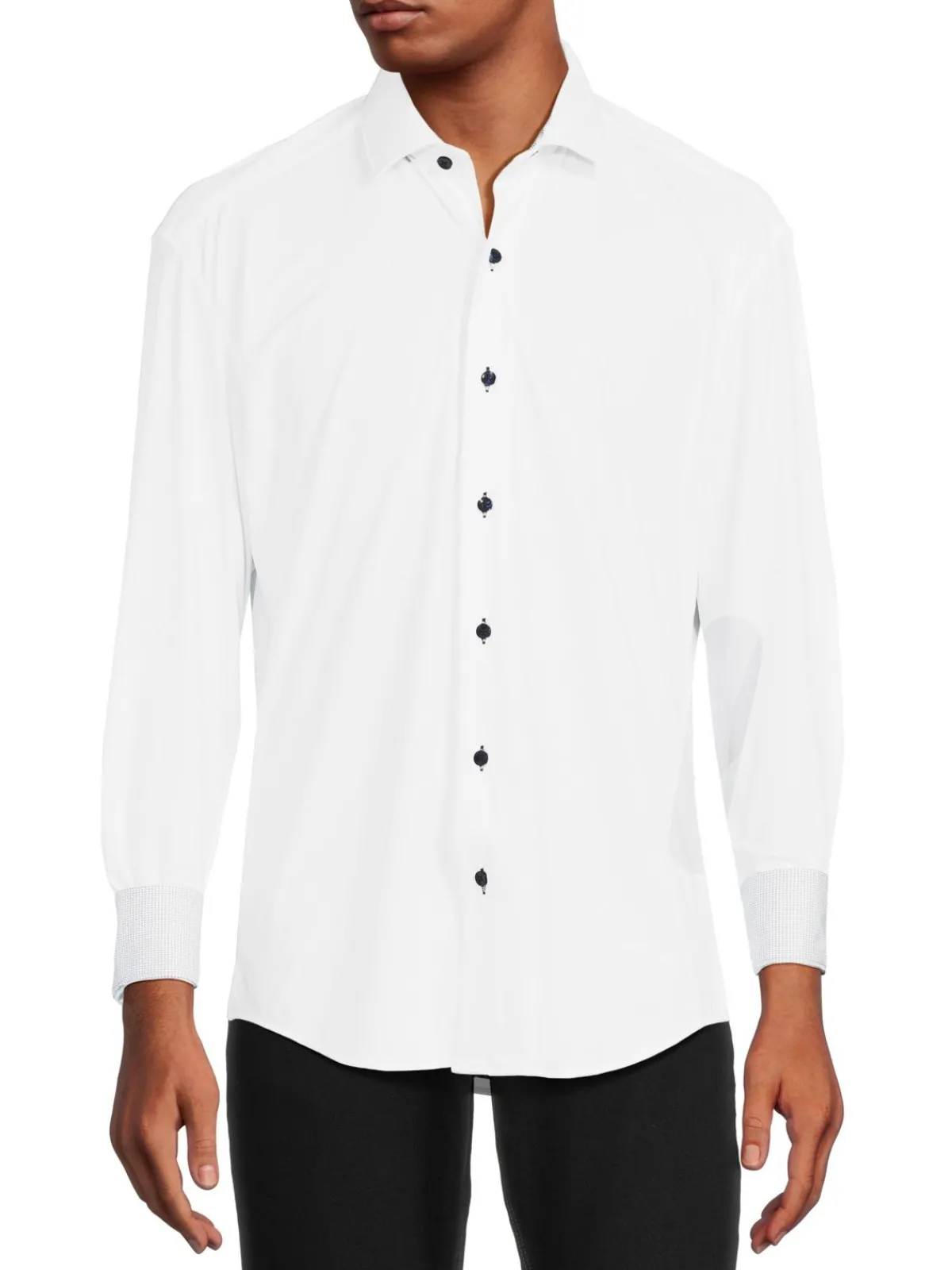 Bertigo Casual Button-Down Shirts|Solid Button Down Shirt White